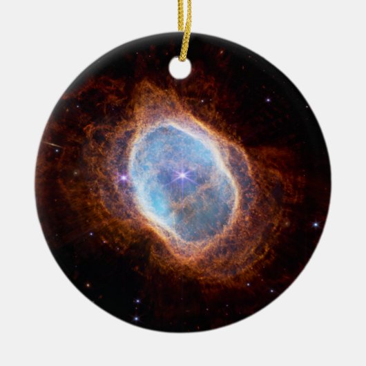 JWST James Webb Telescope Southern Ring Nebula Keramisch Ornament (Voorkant)