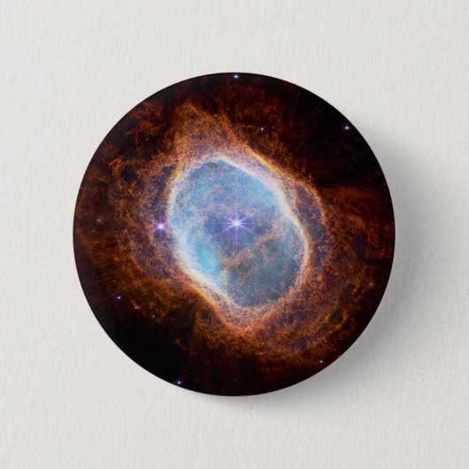 JWST James Webb Telescope Southern Ring Nebula Ronde Button 5,7 Cm (Voorkant)