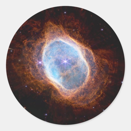 JWST James Webb Telescope Southern Ring Nebula Ronde Sticker (Voorkant)