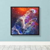 JWST Pilaren van de Schepping NIRCam en MIRI Compo Canvas Afdruk (Insitu (Houten vloer))