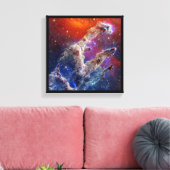 JWST Pillars of Creation NIRCam and MIRI Composite Canvas Afdruk (Insitu (Woonkamer))