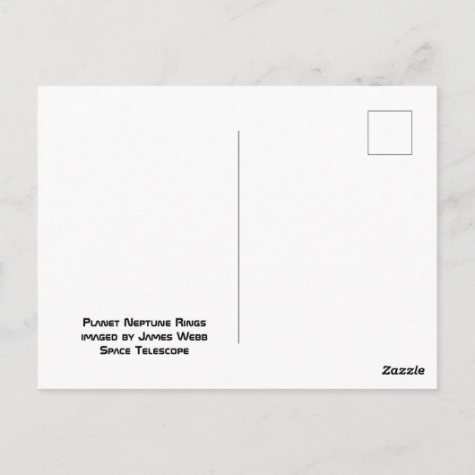 JWST-ringen van Planet Neptune Briefkaart (Achterkant)