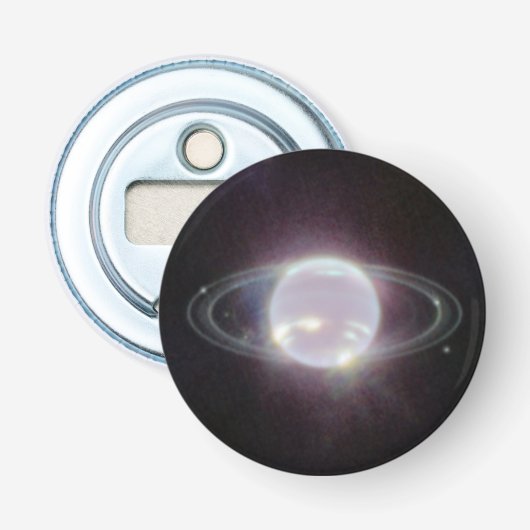 JWST-ringen van Planet Neptune Button Flesopener (Voorkant)