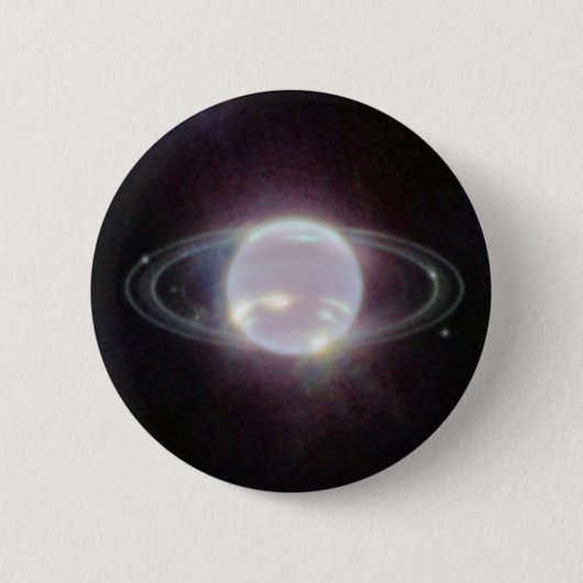 JWST-ringen van Planet Neptune Ronde Button 5,7 Cm (Voorkant)