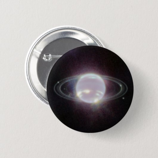 JWST-ringen van Planet Neptune Ronde Button 5,7 Cm (Voorkant /achterkant)