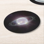 JWST-ringen van Planet Neptune Ronde Kartonnen Onderzetter (Gebogen)