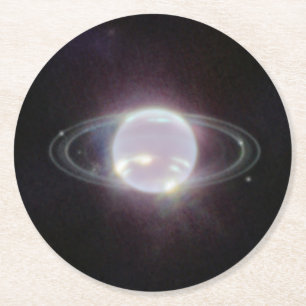 JWST-ringen van Planet Neptune Ronde Kartonnen Onderzetter