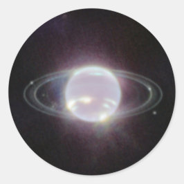 JWST-ringen van Planet Neptune Ronde Sticker