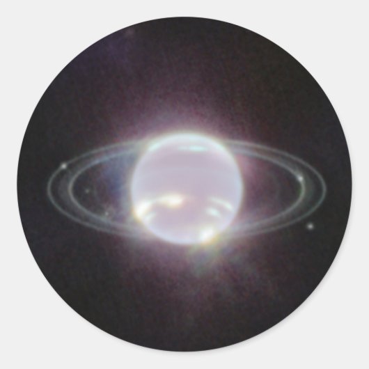 JWST-ringen van Planet Neptune Ronde Sticker (Voorkant)