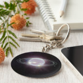 JWST-ringen van Planet Neptune Sleutelhanger (Zijkant)