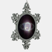 JWST-ringen van Planet Neptune Tin Sneeuwvlok Ornament (Links)