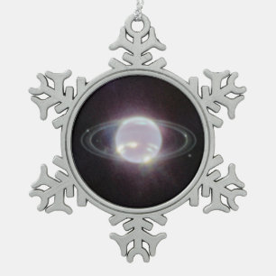 JWST-ringen van Planet Neptune Tin Sneeuwvlok Ornament