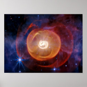 JWST Stof rond Wolf-Rayet sterren Apep Systeem Poster