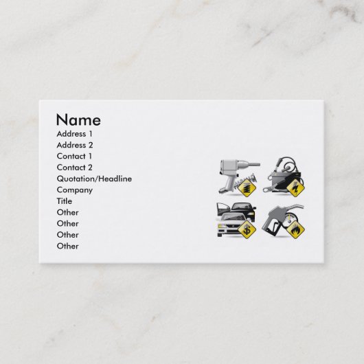 jy1, Naam, Adres 1, Adres 2, Contact 1, Kon... Visitekaartje (Voorkant)