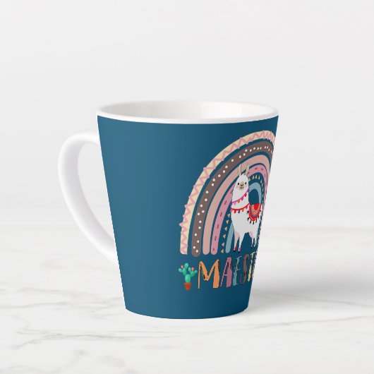 Jydo Rainbow Llama Maestra Spaans Latte Mok (Linkerhoek)