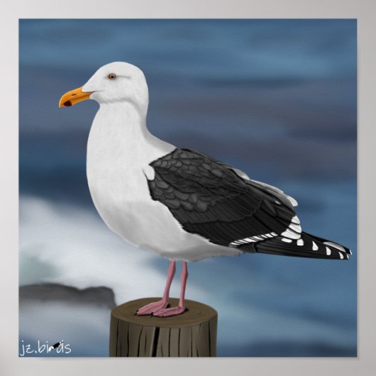jz.bird Möwe Poster (Voorkant)