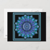 K111 Blauwe barst Briefkaart (Voorkant / Achterkant)