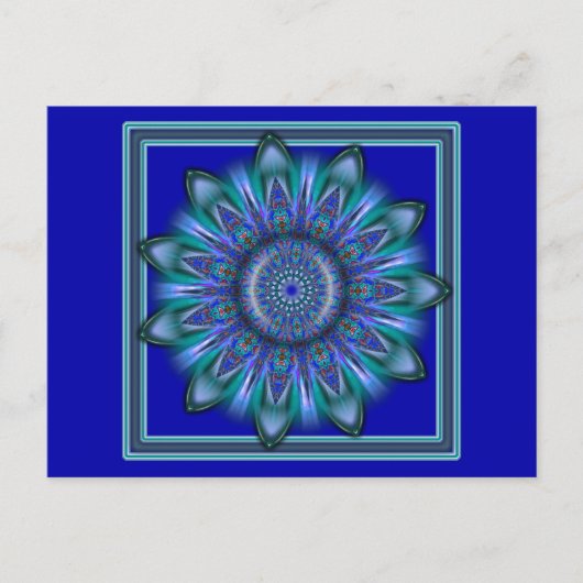 K111 Blauwe barst Briefkaart (Voorkant)