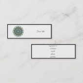 K134 Lichte blauwe gebogen randen Mini Visitekaartje (Voorkant / Achterkant)