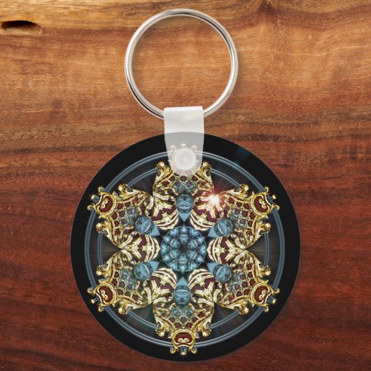 K150 Gold in blauw Sleutelhanger (Voorkant)