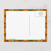 K185 herfst op blauw Abstract Briefkaart (Achterkant)