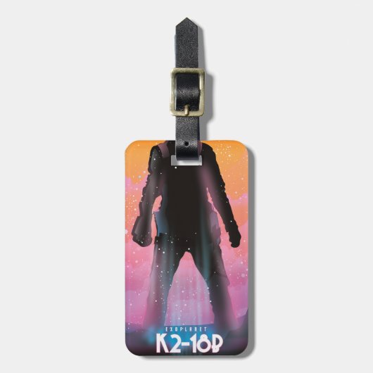 K2-18b exoplaneet ruimte kunst bagagelabel (Voorkant verticaal)