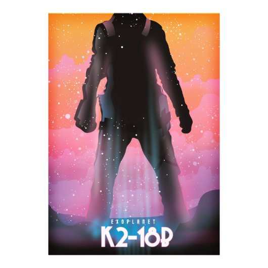 K2-18b exoplaneet ruimte kunst foto afdruk (Voorkant)