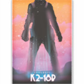 K2-18b exoplaneet ruimte kunst sticker (Voorkant)