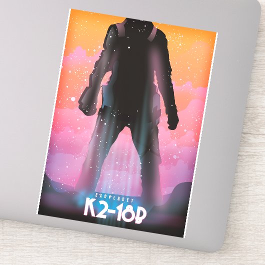 K2-18b exoplaneet ruimte kunst sticker (Detail)