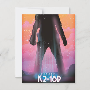 K2-18b exoplanet space art.