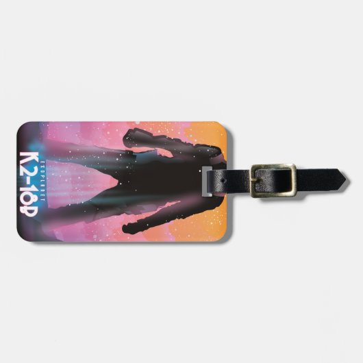 K2-18b exoplanet space art. bagagelabel (Voorkant horizontaal)