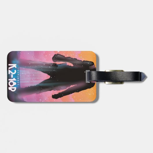 K2-18b exoplanet space art. bagagelabel (Achterkant horizontaal)