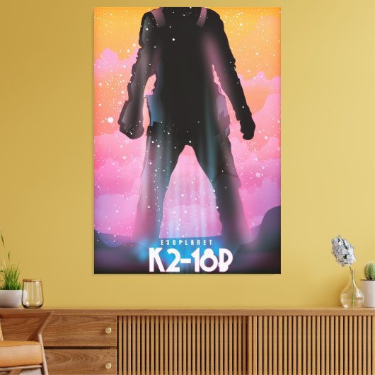 K2-18b exoplanet space art. canvas afdruk (Insitu (Woonkamer))