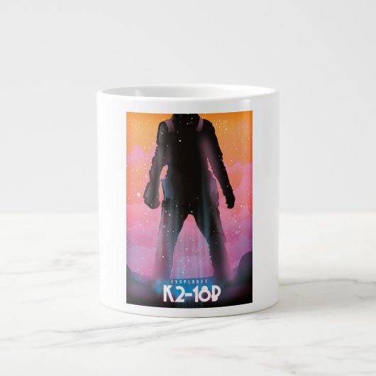 K2-18b exoplanet space art. grote koffiekop (Voorkant)