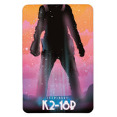 K2-18b exoplanet space art. magneet (Verticaal)