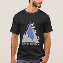 K2 2e Shirt zwart-wit op hoogste hoogte