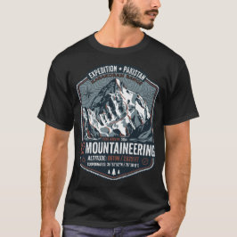 K2 berg Karakoram expeditie bergbeklimmen ontwerp T-shirt