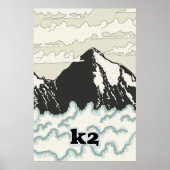 K2 Berg Reisposter Poster (Voorkant)