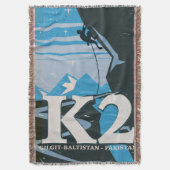 K2 Bergbeklimming reisposter Deken (Voorkant Verticaal)