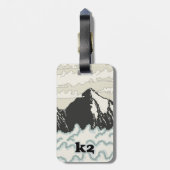 K2 Bergtrevelposter Bagagelabel (Achterkant verticaal)