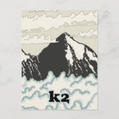 K2 Bergtrevelposter Briefkaart (Voorkant)