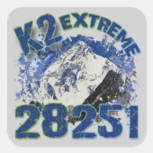 K2 Extreme 28251 Vierkante Sticker (Voorkant)