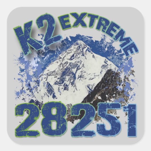 K2 Extreme 28251 Vierkante Sticker (Voorkant)