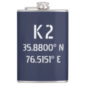 K2 Latitude-breedtegraad Heupfles (Voorkant)