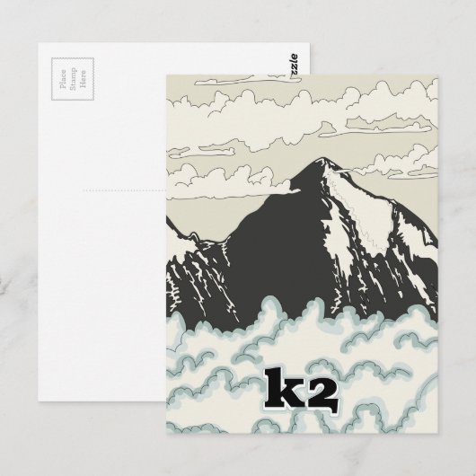 K2 Mountain Reisposter Briefkaart (Voorkant / Achterkant)