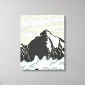 K2 Mountain Reisposter Canvas Afdruk (Voorkant)