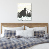 K2 Mountain Reisposter Canvas Afdruk (Insitu (Slaapkamer))