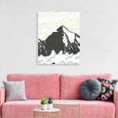 K2 Mountain Reisposter Canvas Afdruk (Insitu (Woonkamer))