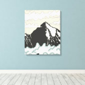 K2 Mountain Reisposter Canvas Afdruk (Insitu (Houten vloer))
