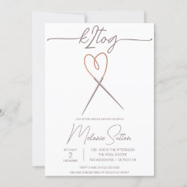 k2tog, breien, hartkabelnaalden Vrijgezellenfeest Kaart